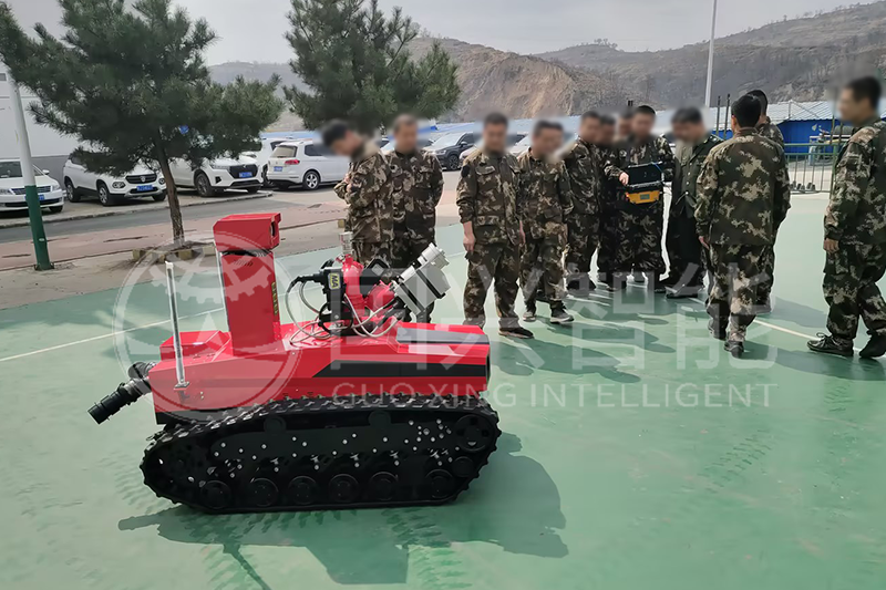 礦山某救護大隊 礦用滅火機器人驗收順利通過